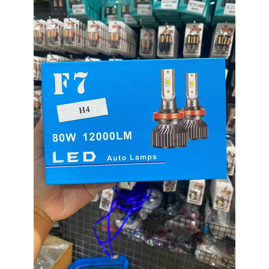 ไฟหน้ารถยนต์ LED F7#PRO 80W 12000LM 12-24V ขั้ว H4 H7 H11 HB3 HB4 byakiracing