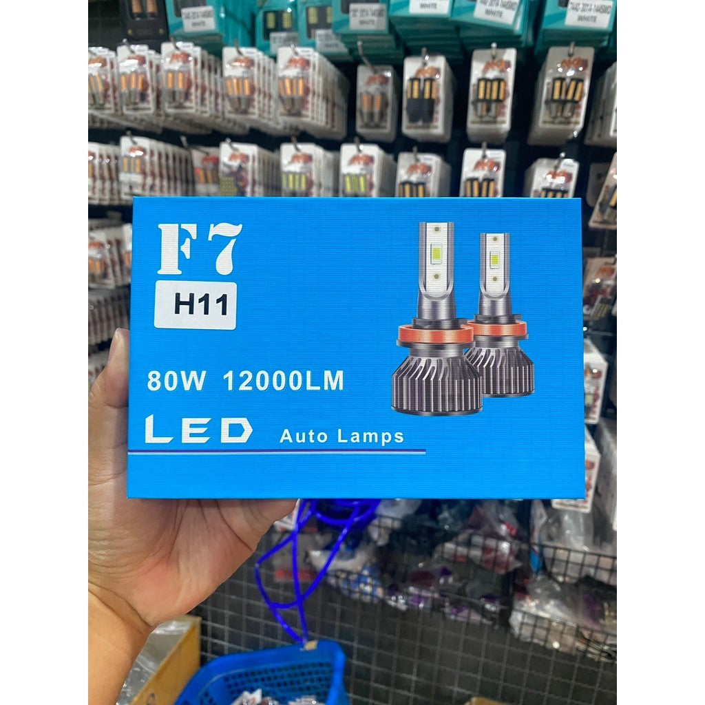 ไฟหน้ารถยนต์ LED F7#PRO 80W 12000LM 12-24V ขั้ว H4 H7 H11 HB3 HB4 byakiracing