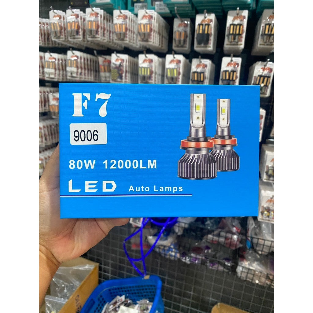 ไฟหน้ารถยนต์ LED F7#PRO 80W 12000LM 12-24V ขั้ว H4 H7 H11 HB3 HB4 byakiracing