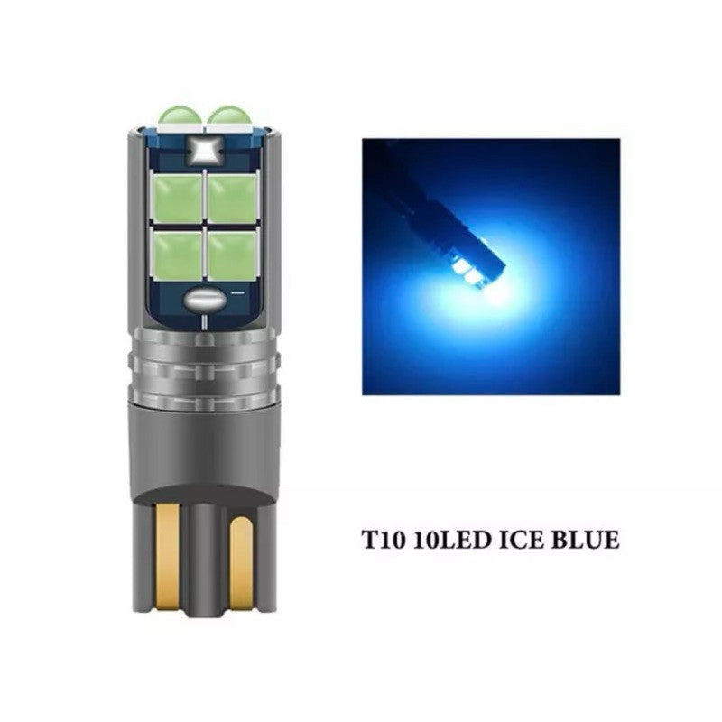 หลอดไฟ LED T10 10SMDตัวใหม่สว่างตาแตก กว่าชิป ปกติ ไฟหรี่ ไฟเลี้ยว ไฟถอย byakiracing