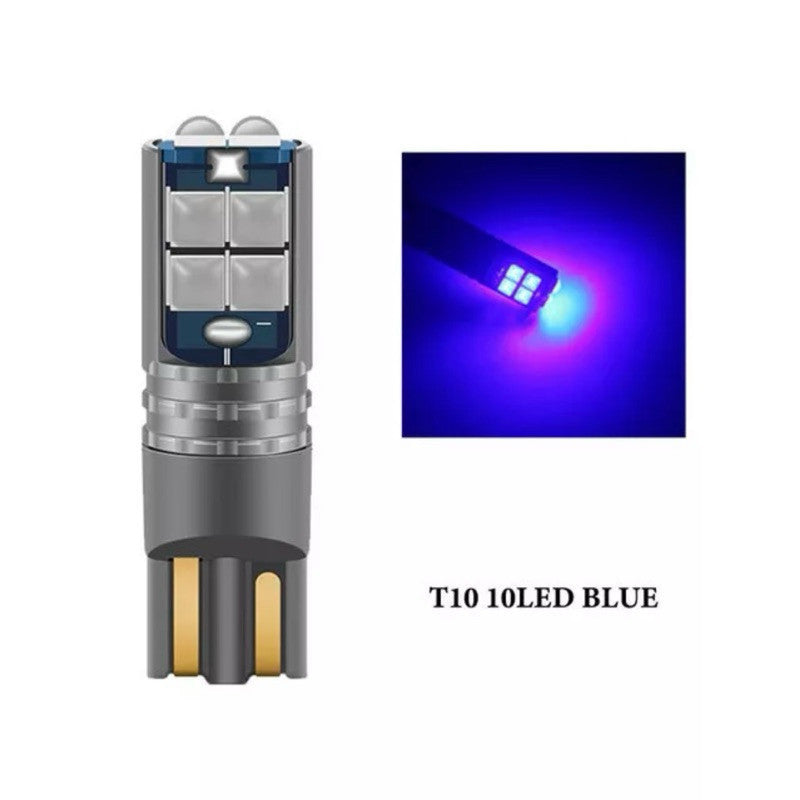 หลอดไฟ LED T10 10SMDตัวใหม่สว่างตาแตก กว่าชิป ปกติ ไฟหรี่ ไฟเลี้ยว ไฟถอย byakiracing