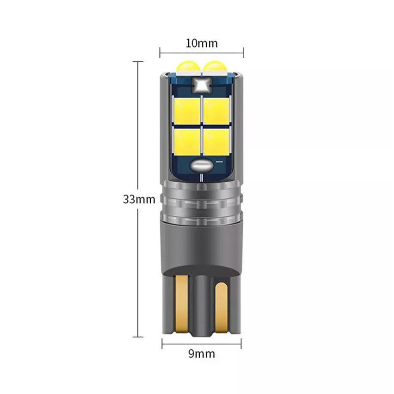 หลอดไฟ LED T10 10SMDตัวใหม่สว่างตาแตก กว่าชิป ปกติ ไฟหรี่ ไฟเลี้ยว ไฟถอย byakiracing